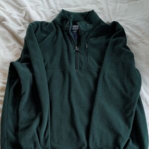 Jos A Banks Dark Green Zip-Up Fleece